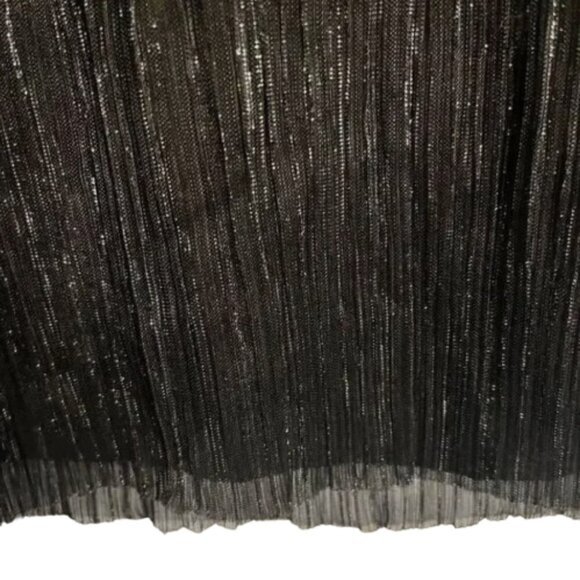 OAK + FORT - NWOT Shimmer Black and Silver Top - XS - Picture 4 of 7